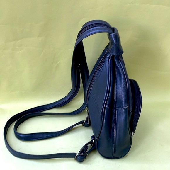 Vintage mini leather backpack/shoulder bag main image 5